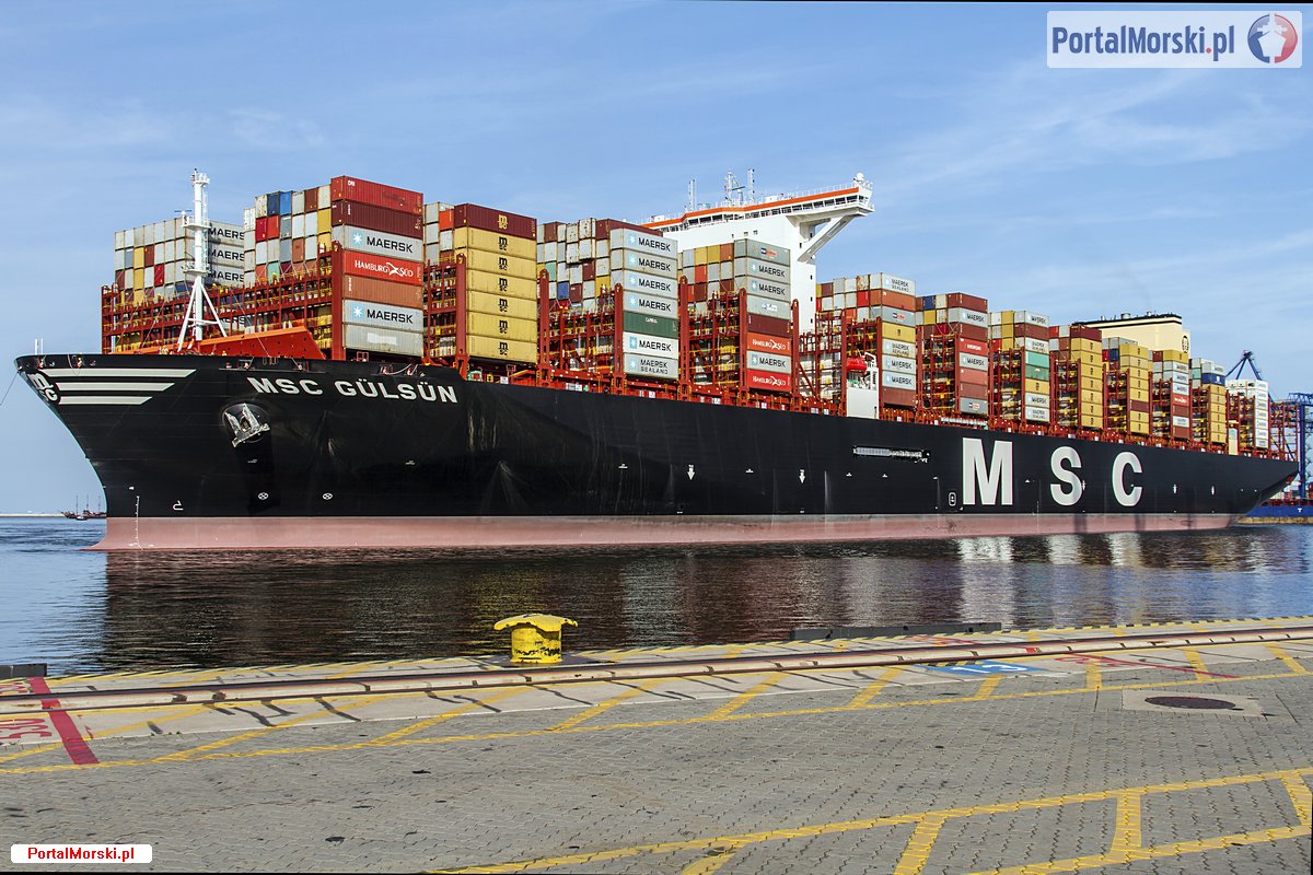 MSC Gülsün - wejście do Gdańska. Fot.: Piotr B. Stareńczak