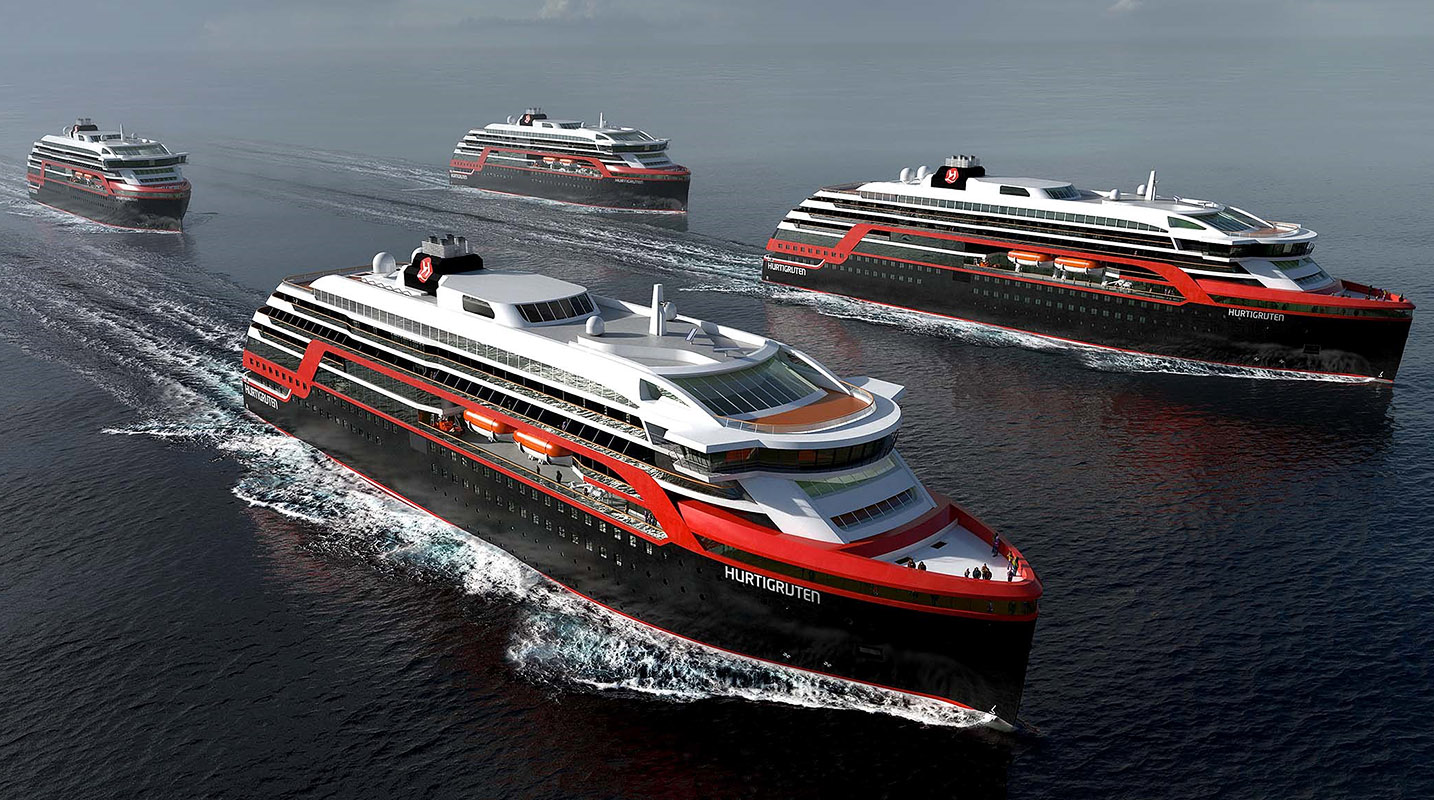 Projekt NVC 2140 PCV wycieczkowca ekspedycyjnego ze stoczni Kleven dla Hurtigruten