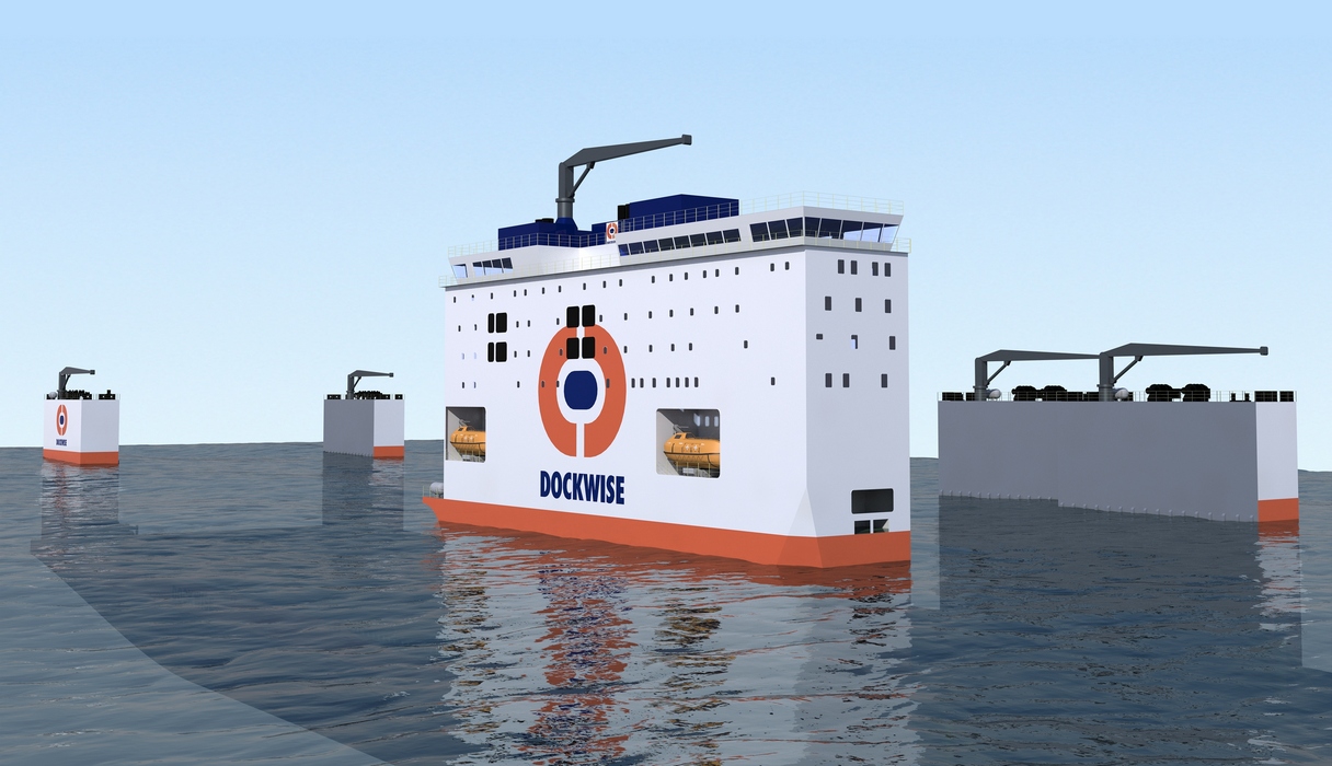 Dockwise Vanguard w zanurzeniu - renderyzacja komputerowa
