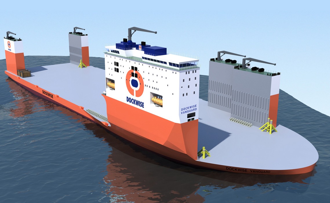 Dockwise Vanguard wynurzony - renderyzacja komputerowa
