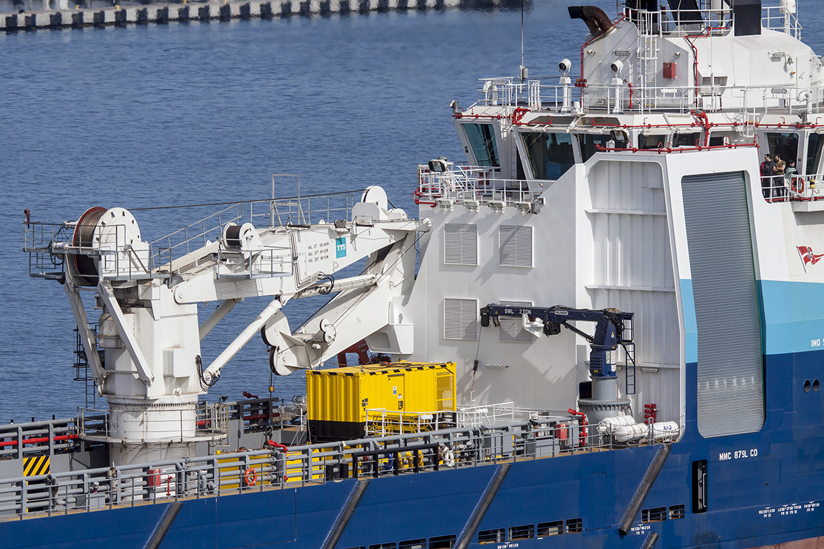 Ievoli Cobalt - dobudowany w Gdyni hangar ROV i zainstalowany pokładowy żuraw offshoreIevoli Cobalt opuszcza Gdynię po przebudowie