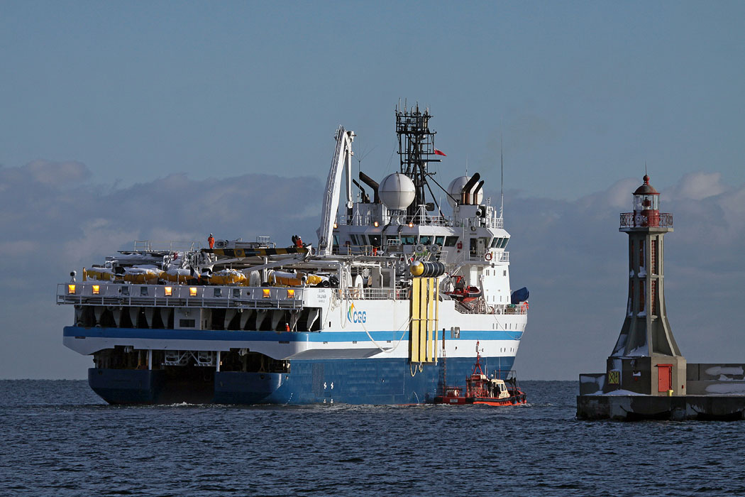 Oceanic Challenger wychodzi z portu Gdynia by realizować kolejną serię badeań w ramach zlecenie Lotosu Petrobaltic