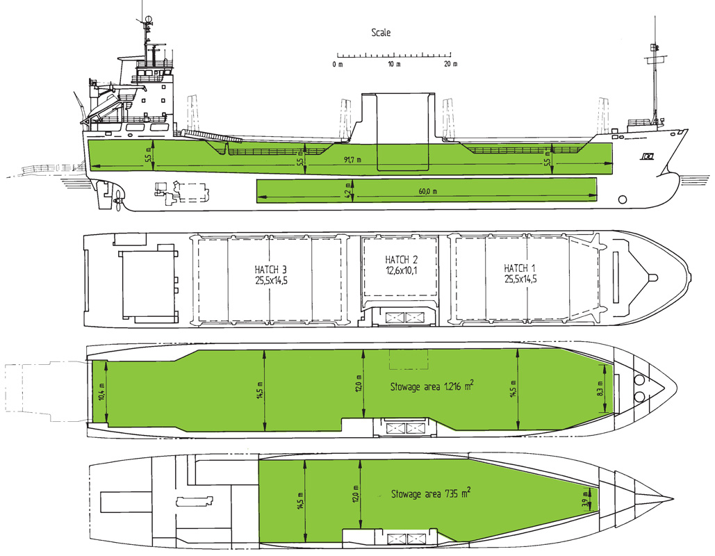 Uproszczony plan ogólny statku Link Star