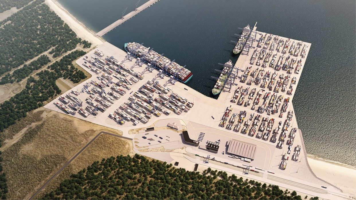 Wizualizacja rozbudowy DCT Gdańsk