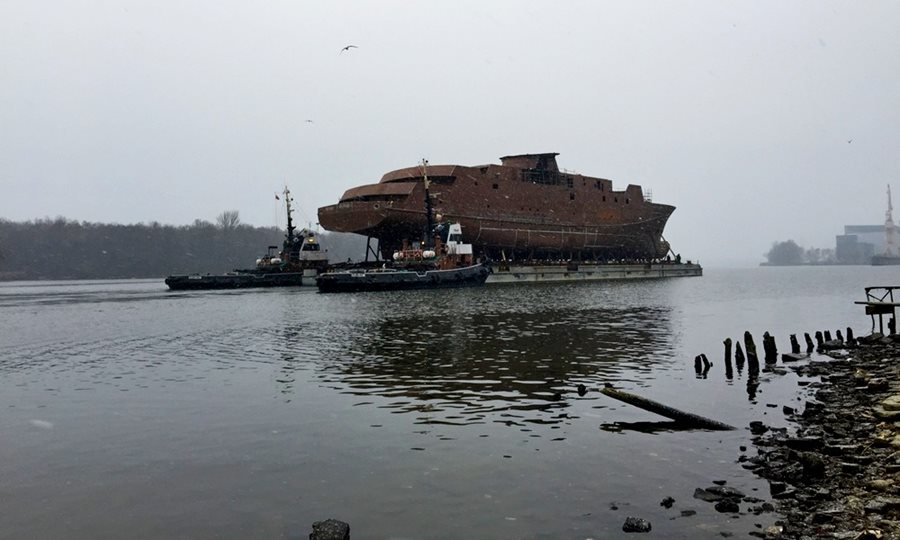 Stocznia Hullkon zwodowała kadłub promu