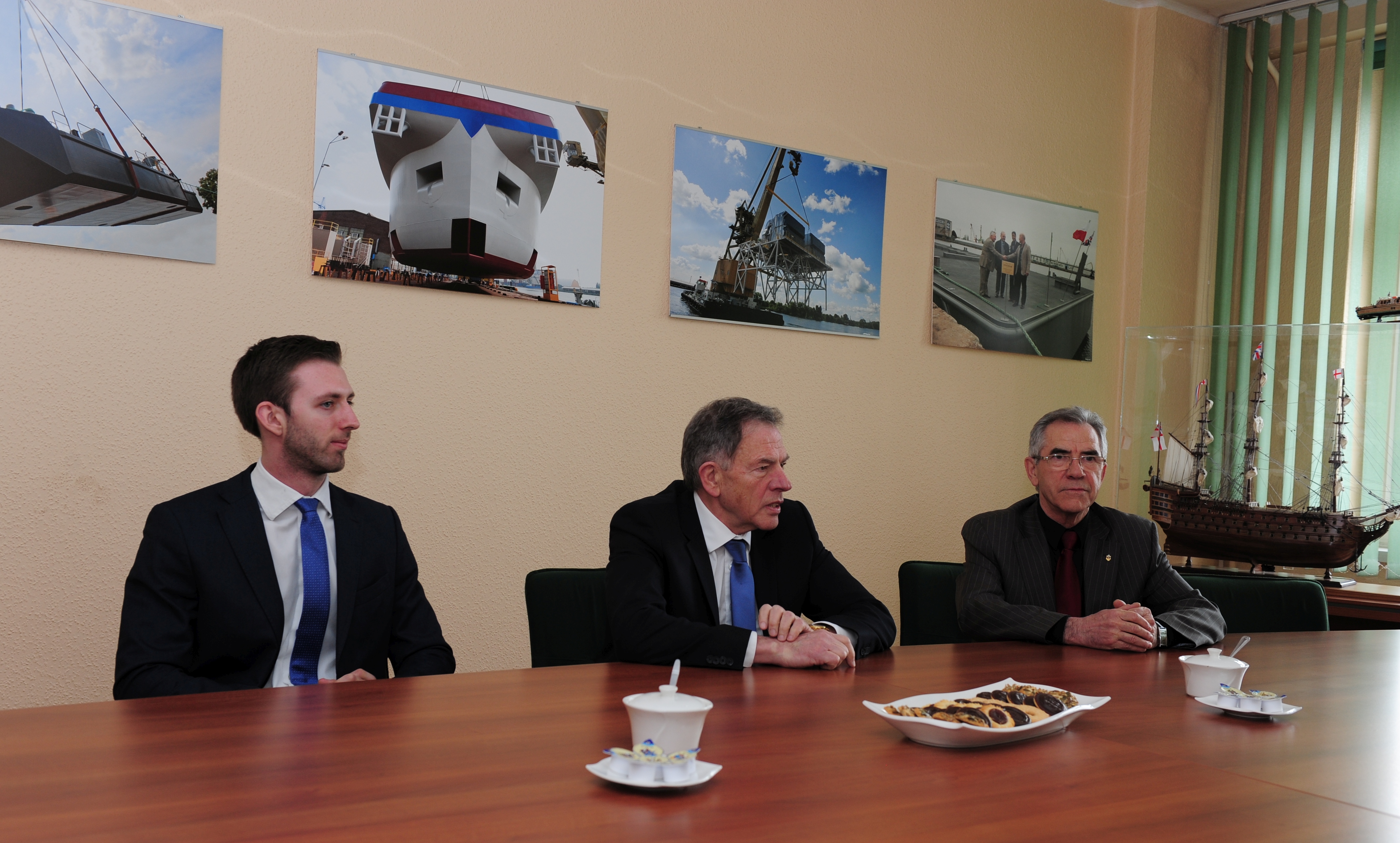 Zadeklarował też swoją obecność na seminarium szkoleniowym dotyczącym skutecznego pozyskiwania funduszy dla przemysłu stoczniowego(Fot. Krzysztof Lachowicz)