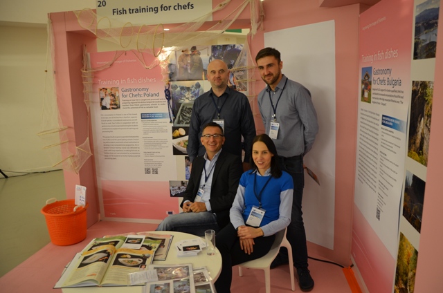 Stoisko projektu edukacyjno – szkoleniowego pt. Kuchnia z ikrą