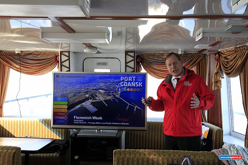 Przedstawiciele belgijskiej delegacji w Porcie Gdańsk (Fot. Port Gdańsk)