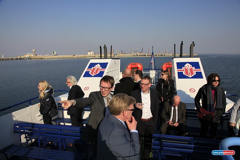 Przedstawiciele belgijskiej delegacji w Porcie Gdańsk (Fot. Port Gdańsk)