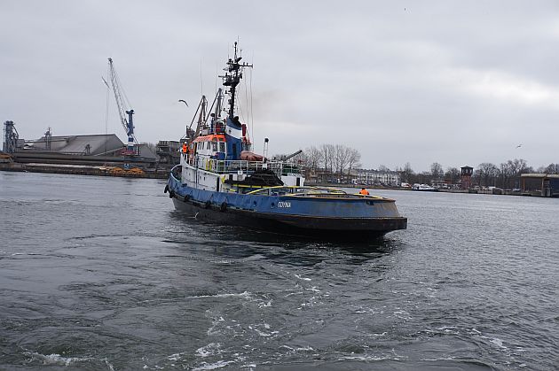 Akcja wydobycia z wody holownika Kuguar