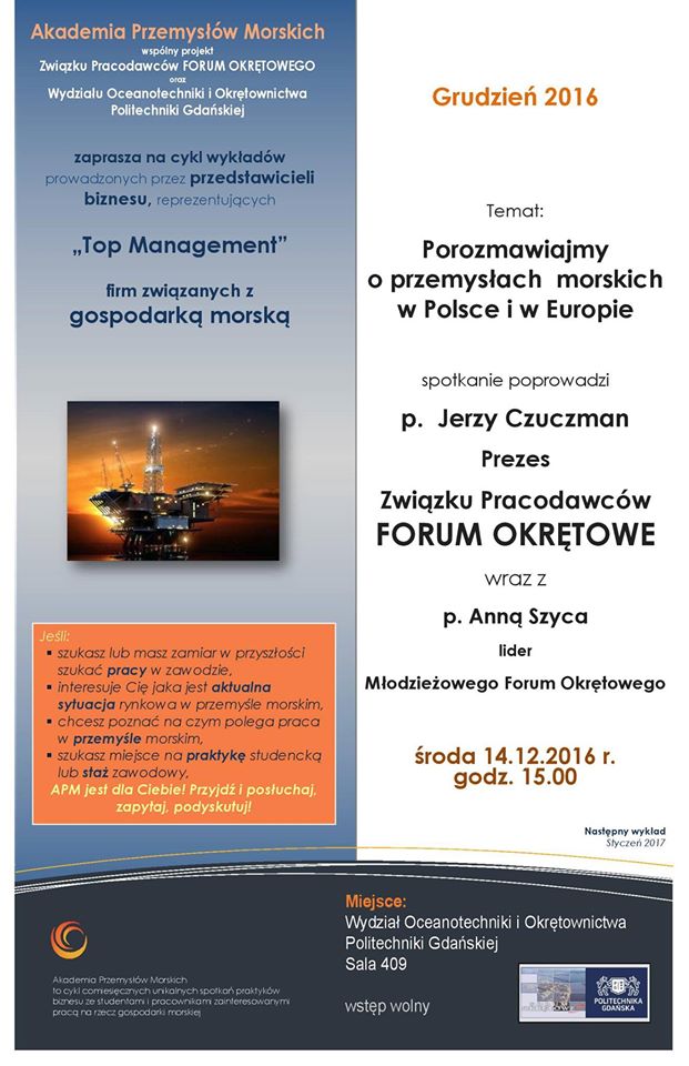 Akademia Przemysłów Morskich - plakat