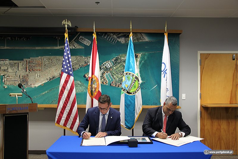 Zarząd Morskiego Portu Gdańsk podpisał list intencyjny z Portem Miami w sprawie współpracy i ustanowienia statusu tzw. portów siostrzanych