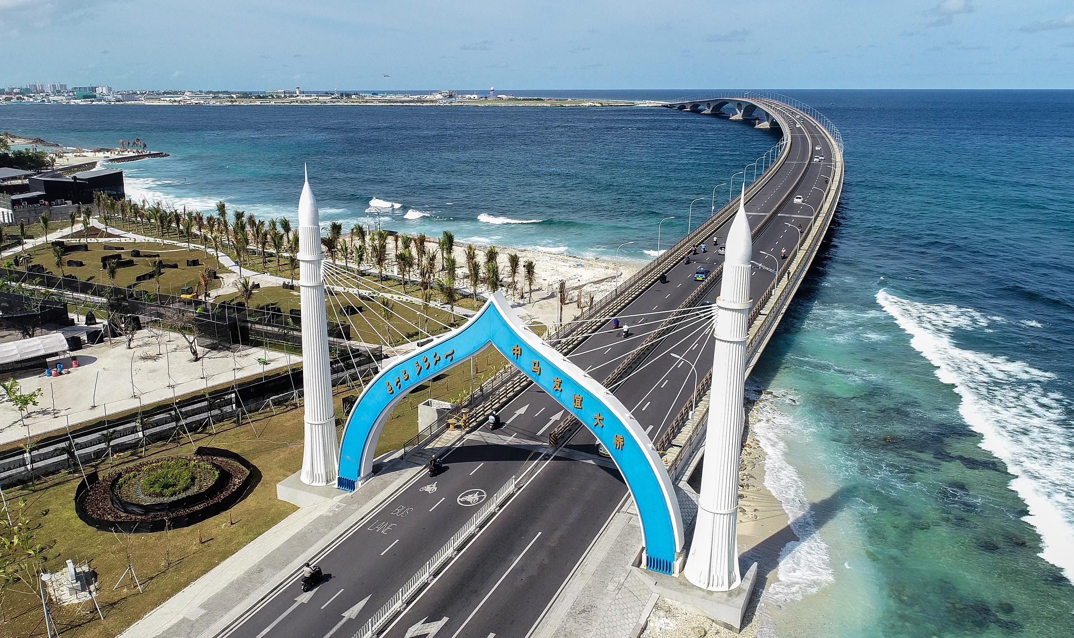 Most zbudowany na Malediwach przez Chiny