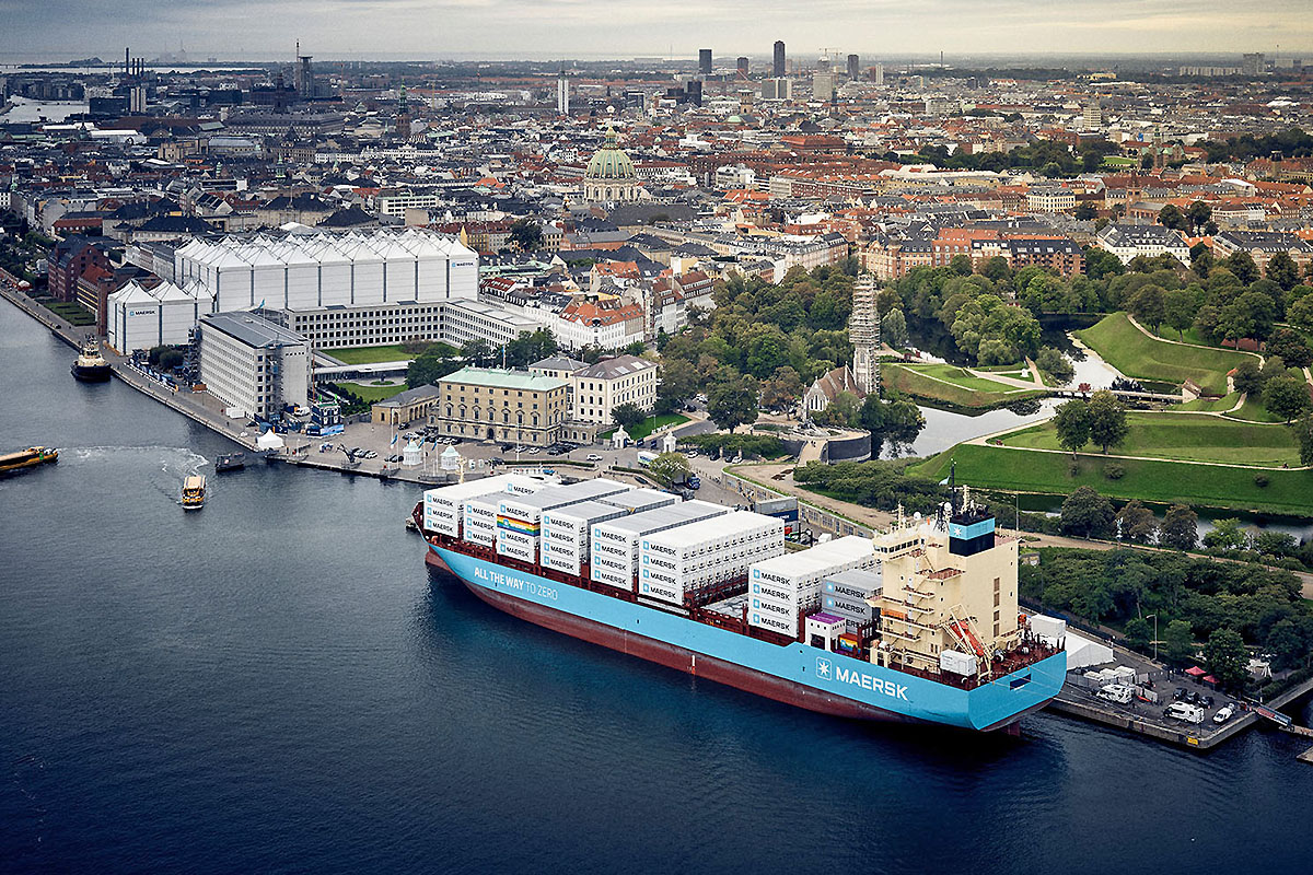 Laura Maersk - pierwszy kontenerowiec z napędem na metanol ochrzczony w Kopenhadze