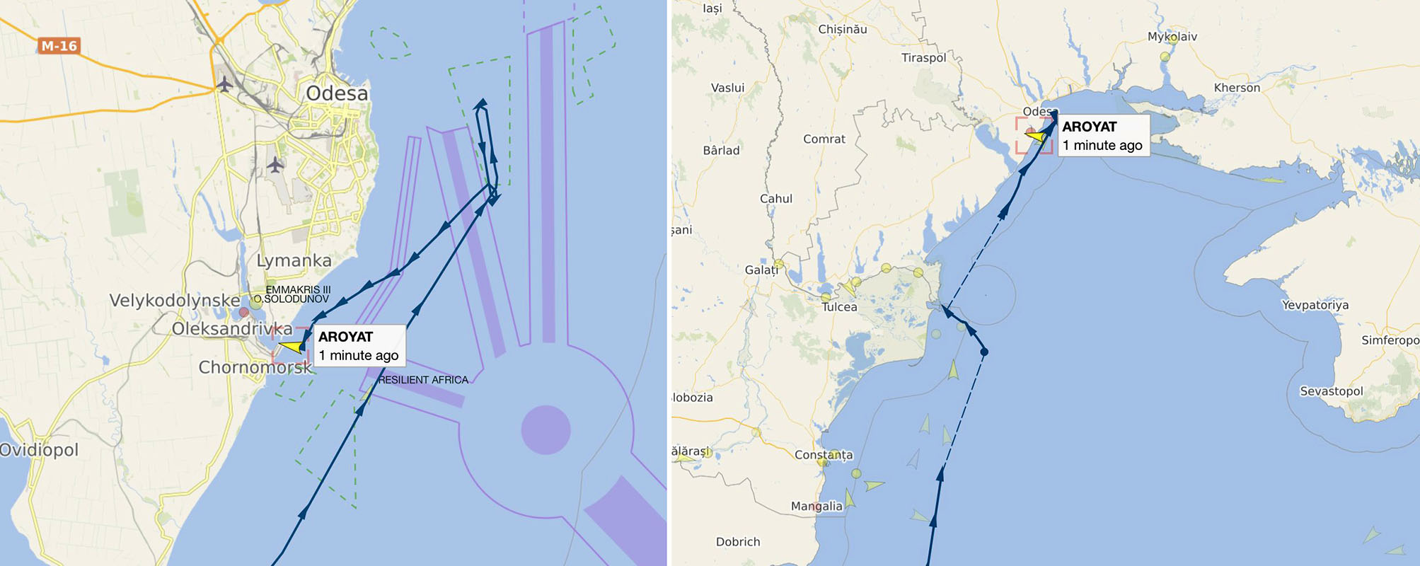 Dwa statki przedostały sie przez Morze Czarne do zablokowanego portu ukraińskiego