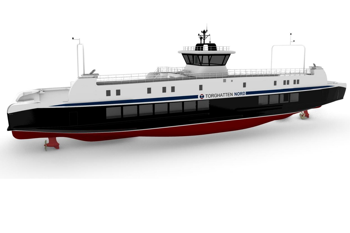 Wizualizacja zamówionego promu. Ilustr.: Norwegian Ship Design