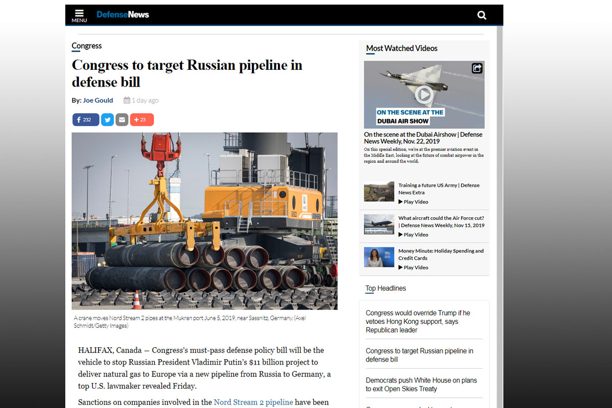 Sankcje Nord Stream 2