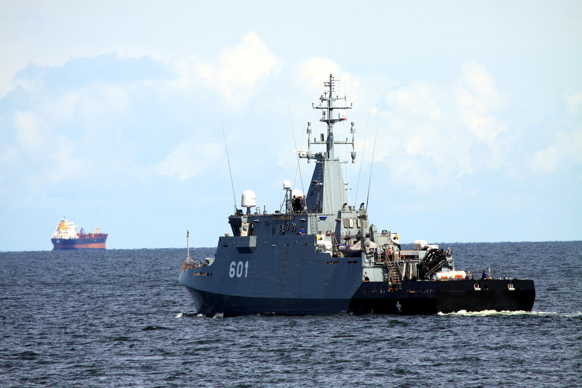 ORP Kormoran podczas drugiego etapu prób morskich. Fot.: Piotr B. Stareńczak