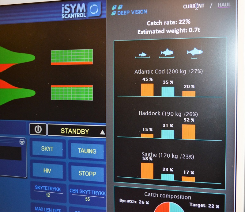 System identyfikuje masę i gatunek przepływających przez urządzenie ryb System identyfikuje masę i gatunek przepływających przez urządzenie ryb