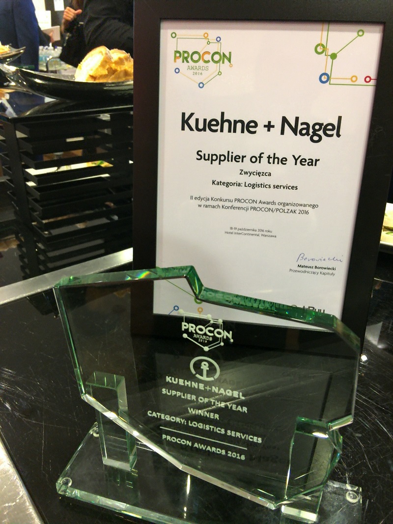 Statuetka dla Kuehne + Nagel (Fot.: mat. pras.)