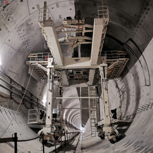 Tunel pod Świną - prace w tunelu