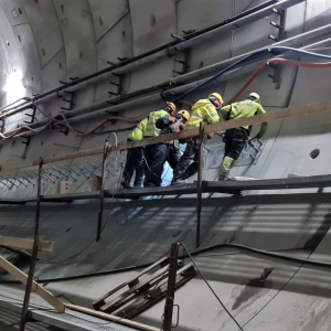 Tunel pod Świną - prace w tunelu