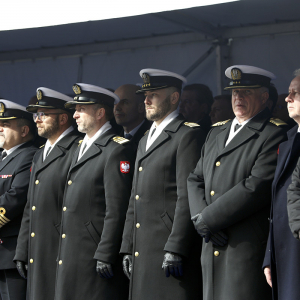 Uroczystość położenia stępki pod budowę ORP Rybitwa