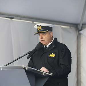 Uroczystość położenia stępki pod budowę ORP Rybitwa