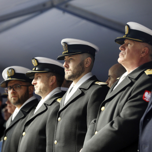 Uroczystość położenia stępki pod budowę ORP Rybitwa