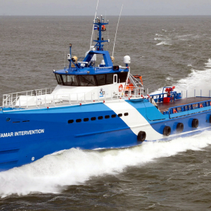 Statek do transferu załóg wyposażony w dziób Damen Sea Axe. Fot.: Damen Shipyards
