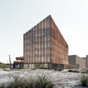 Wizualizacje nowego terminalu i terenów wokół niego.