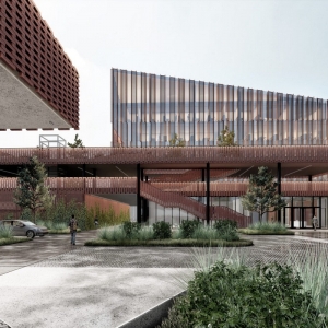 Wizualizacje nowego terminalu i terenów wokół niego.