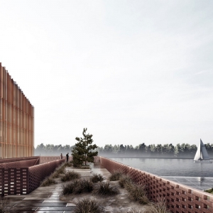 Wizualizacje nowego terminalu i terenów wokół niego.