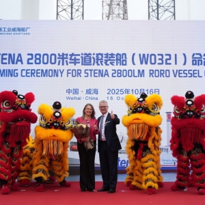 Uroczystość nadania imienia Stena Connecta nowemu statkowi Stena Line.