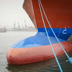 Prezentacja kadłuba drugiej jednostki OPV2, zbudowanego dla fińskiej Straży Granicznej.