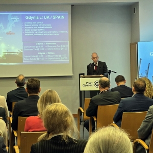 Blasco Majorana w trakcie prezentacji. Fot. D. Adamski / Port Gdynia
