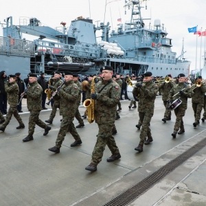 Uroczyste pożegnanie Polskiego Kontyngentu Wojskowego Czernicki 2026 w Porcie Wojennym w Świnoujściu 2 stycznia 2026 r.  