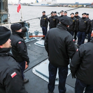 Uroczyste pożegnanie Polskiego Kontyngentu Wojskowego Czernicki 2026 w Porcie Wojennym w Świnoujściu 2 stycznia 2026 r.  