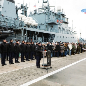 Uroczyste pożegnanie Polskiego Kontyngentu Wojskowego Czernicki 2026 w Porcie Wojennym w Świnoujściu 2 stycznia 2026 r.  