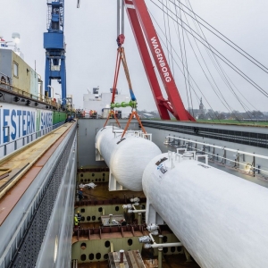 Zbiorniki wyprodukowane w Belgii zainstalowano na statku Carbon Destroyer 1 w stoczni Niestern Sander w porcie Delfzijl.