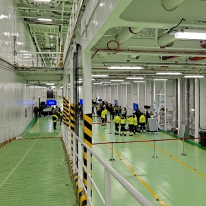 Zwiedzanie nowego promu Jantar Unity w Szczecinie.