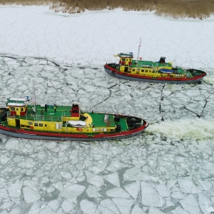 Prace na odcinku ujścia Wisły.