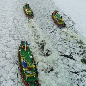 Prace na odcinku ujścia Wisły.