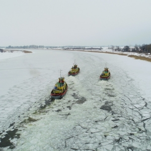 Prace na odcinku ujścia Wisły.