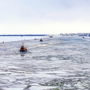 Lodołamacze na Wiśle.