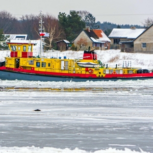 Lodołamacze na Wiśle.