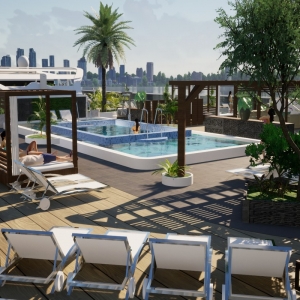 Brak komina i nieskrępowany widok dookoła.