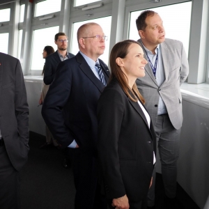 Przedstawiciele Komisji ds. Unii Europejskiej w Porcie Gdańsk. 