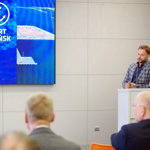 Przedstawiciele Komisji ds. Unii Europejskiej w Porcie Gdańsk. 