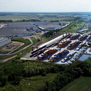 Wizualizacja nowego terminalu Loconi Intermodal w Zbąszynku.